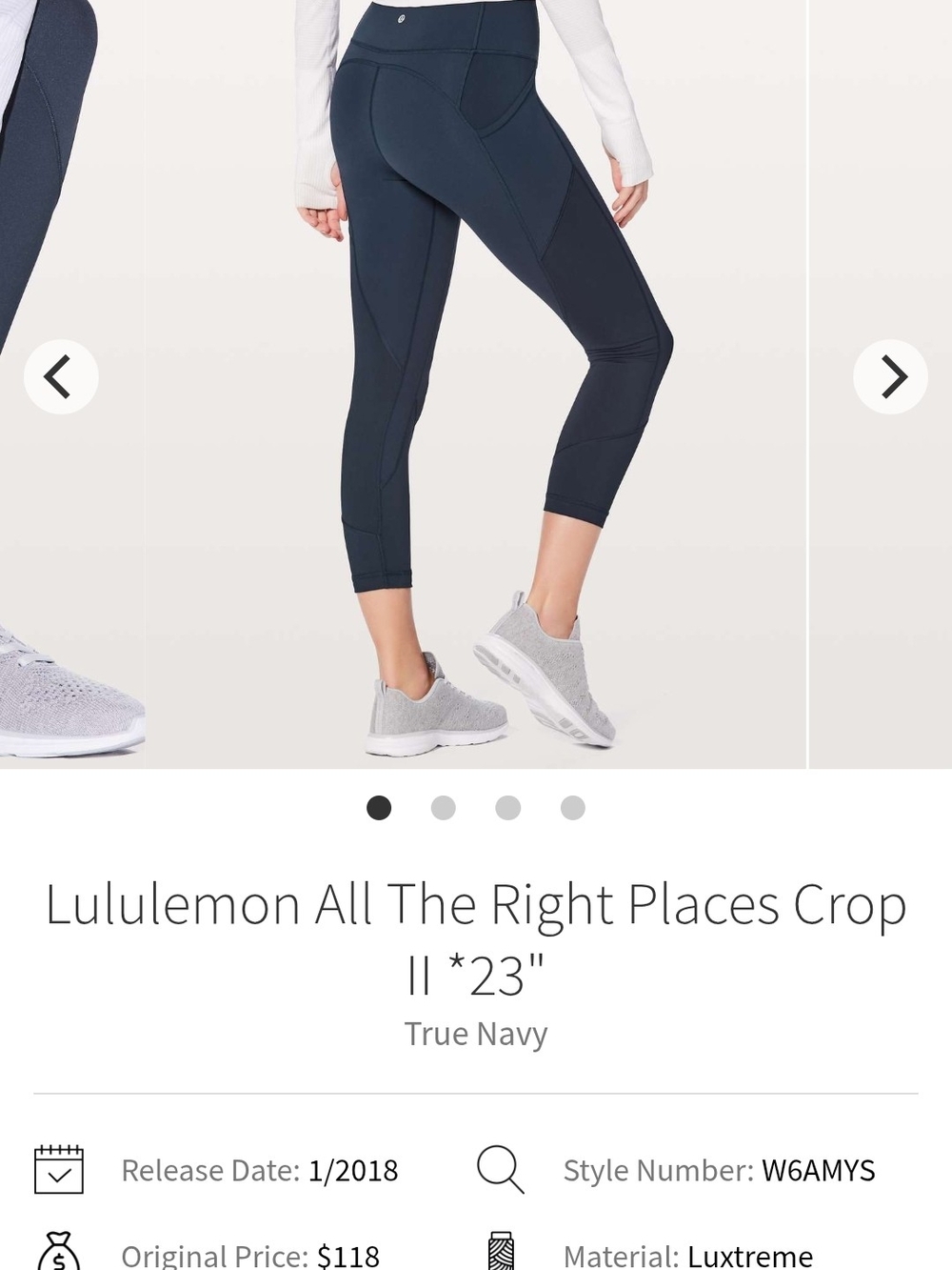 lululemon athletica All The Right Places Crop II - True Navy